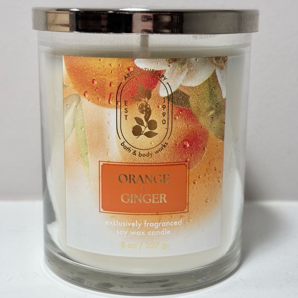 Bath & Body Works Orange Ginger Aromatherapy Soy Candle 8 Oz